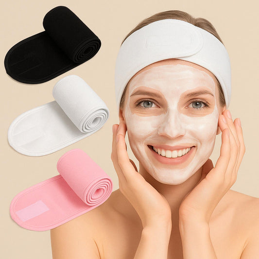 Lot 3 Bandeaux Cosmétiques Réglable – Confort et Élégance pour votre Routine Beauté