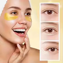 Patchs Dorés au collagène pour les Yeux – Anti-cernes, Anti-rides, Éclat et Hydratation Intense