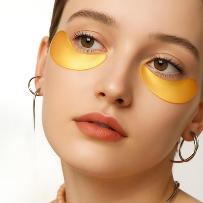 Patchs Dorés au collagène pour les Yeux – Anti-cernes, Anti-rides, Éclat et Hydratation Intense
